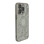 Futuristic Clock Circuit Pattern Phone Case for iPhone 13 Pro