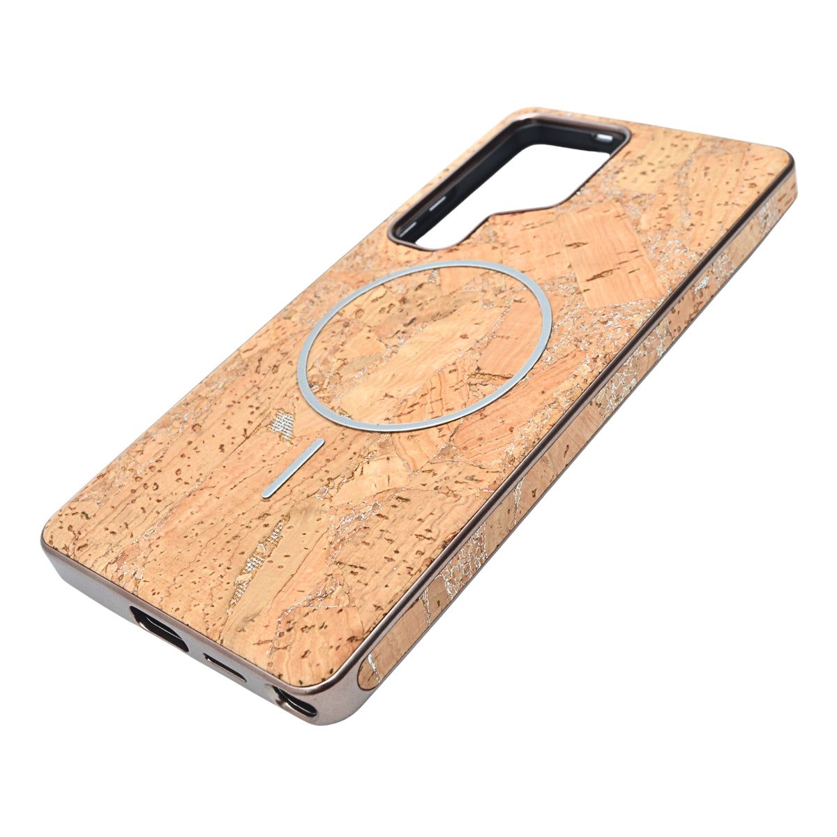 Cork Texture Printed MagSafe Compatible Phone Case for Samsung Galaxy S25 Ultra