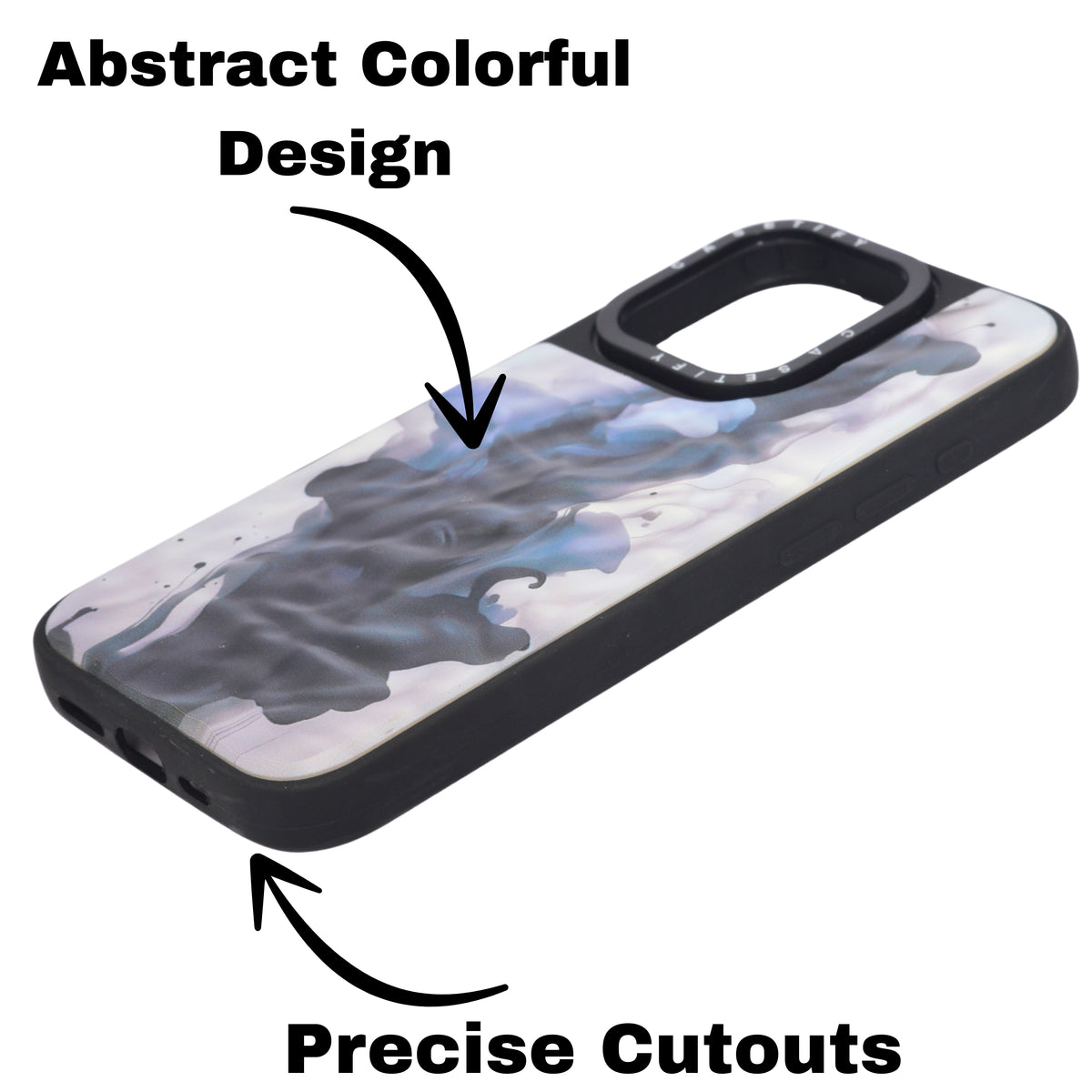Marble Glossy Abstract Protective Phone Case For iPhone 15 Pro Max