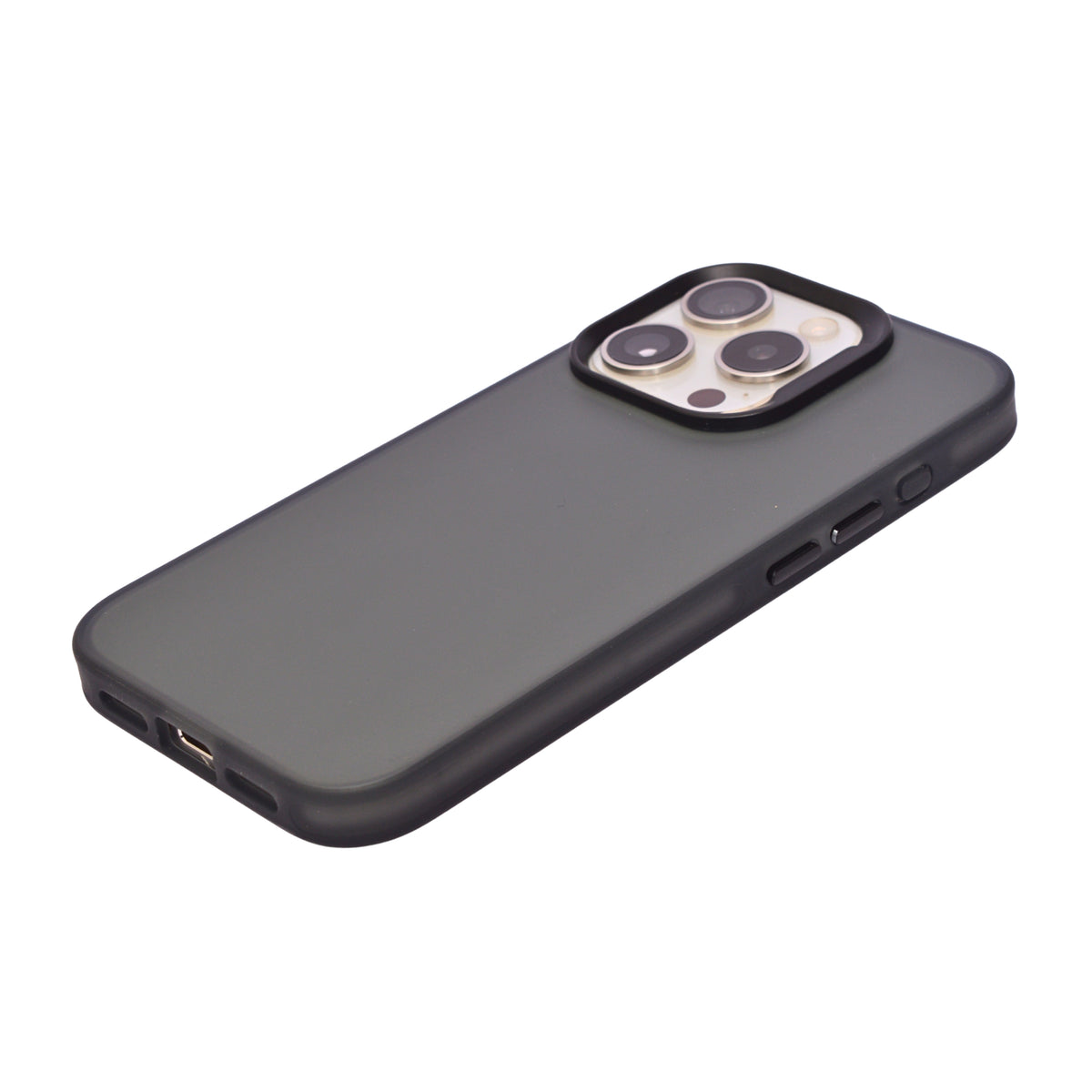 Matte Translucent with Raised Camera Frame Phone Case for iPhone 15 Pro