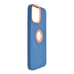 Dual-Tone Silicone Phone Case with Contrast Camera & Logo Cutout for iPhone 13 Pro Max