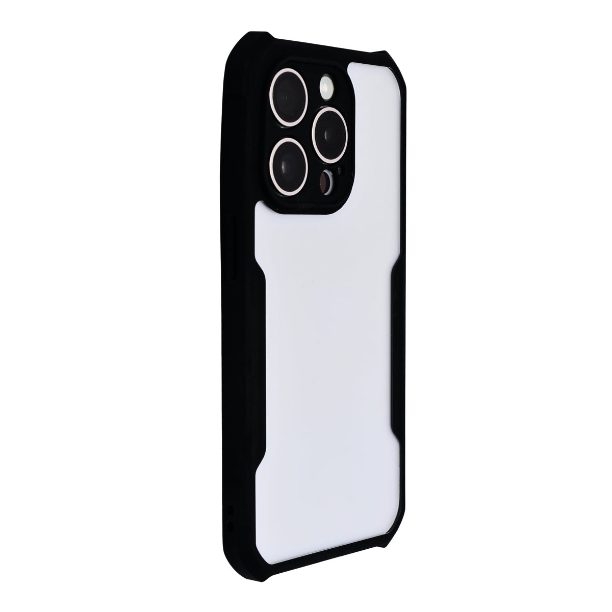 Rugged Clear Case with Black Bumper for iPhone 15 Pro