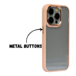Transparent Hard back with Chrome Border Anti Slip Grip Phone Case for iPhone 14 Pro