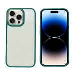 Transparent Hard back with Chrome Border Anti Slip Grip Phone Case for iPhone 13 Pro