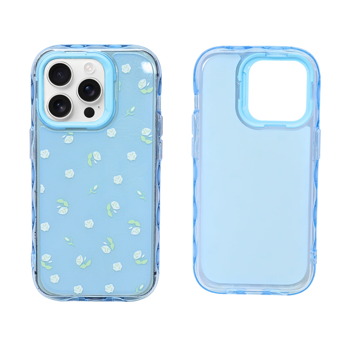 Cute Transparent Wavy Edge Phone Case for iPhone 14 Pro