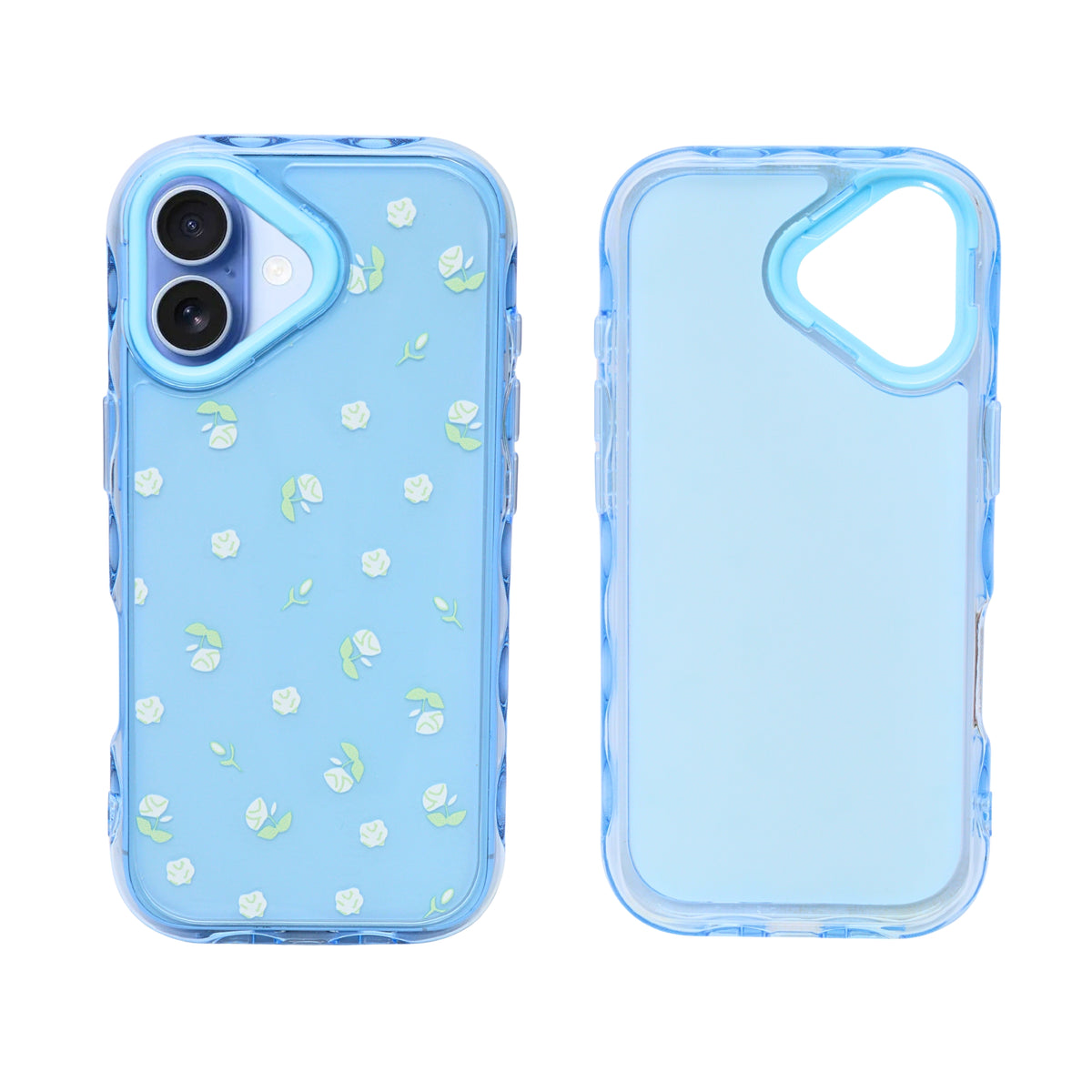 Cute Transparent Wavy Edge Phone Case for iPhone 17