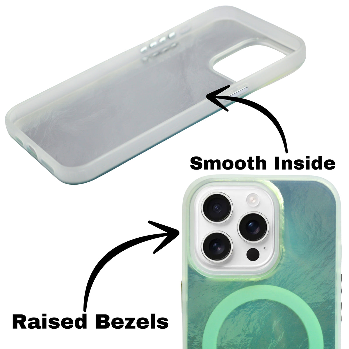 Iridescent MagSafe Compatible Gradient Phone Case For iPhone 15 Pro Max