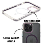 Transparent MagSafe with Colored Border Phone Case For iPhone 14 Pro