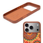 Bohemian Ethnic Print Cork Texture with Pearl Detail Phone Case for iPhone 17 Pro