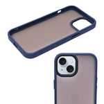 Frosted Translucent Shockproof Edge Frame Phone Case for iPhone 15