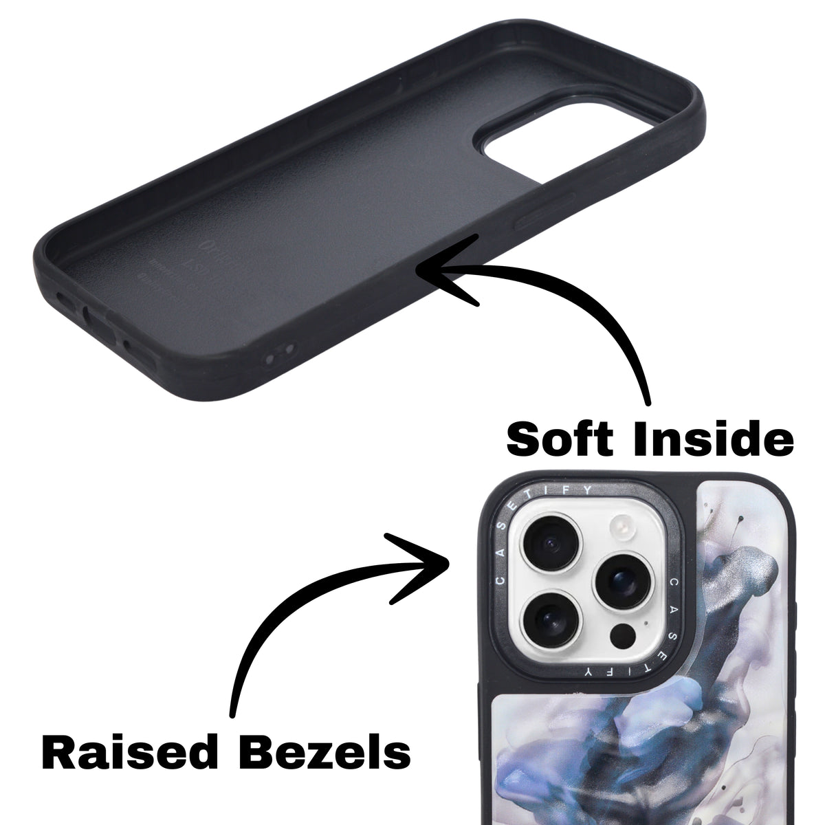 Marble Glossy Abstract Protective Phone Case For iPhone 15 Pro Max