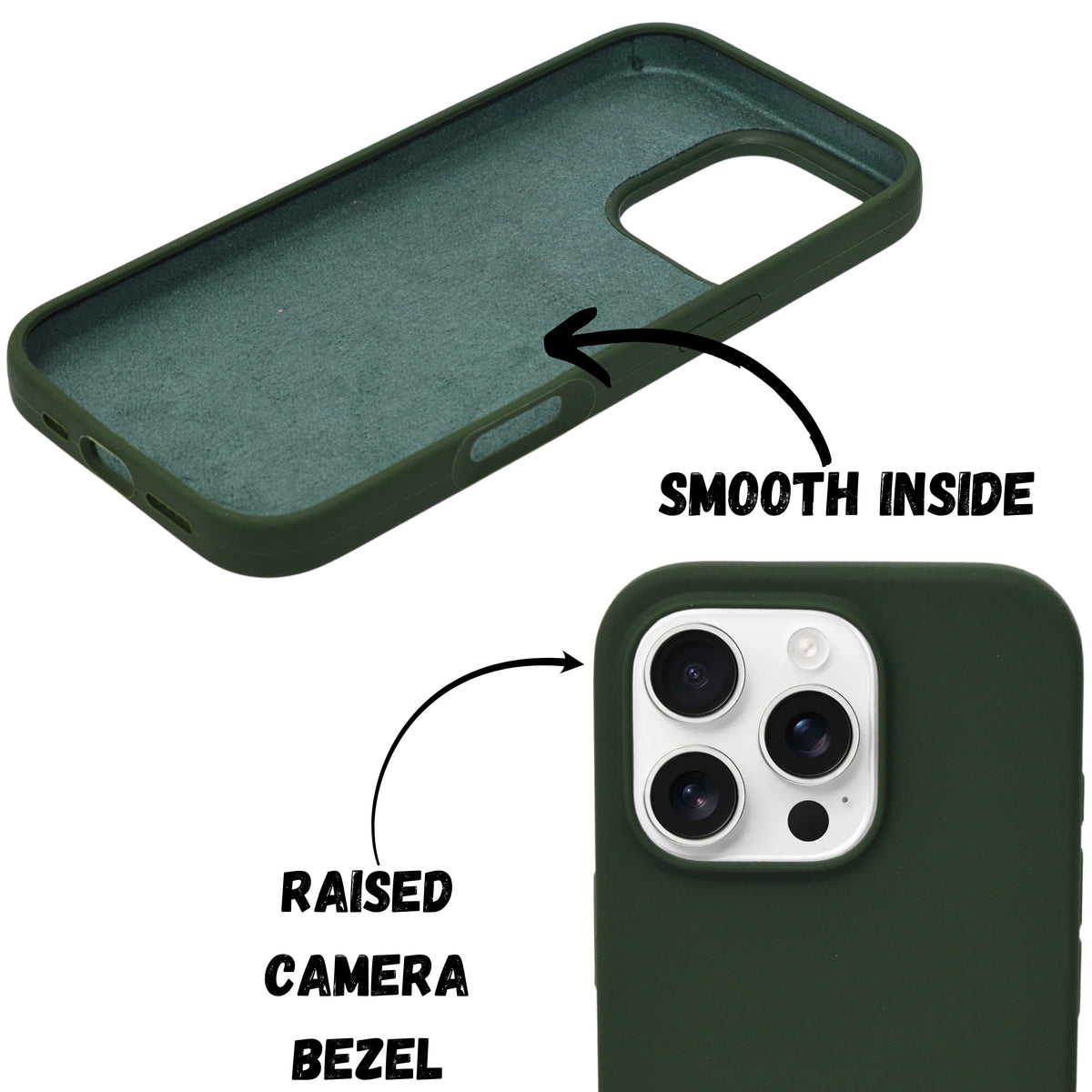 Premium Soft Silicone with Microfiber Lining Phone Case for iPhone 16 Pro