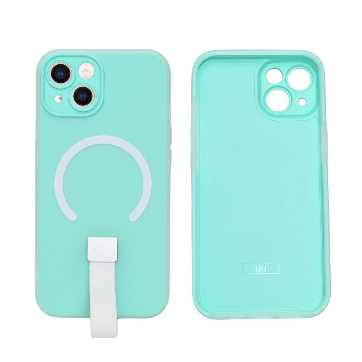 Frosty Matte with Silicone Finger Loop Phone Case for iPhone 13 / 14