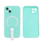 Frosty Matte with Silicone Finger Loop Phone Case for iPhone 13 / 14
