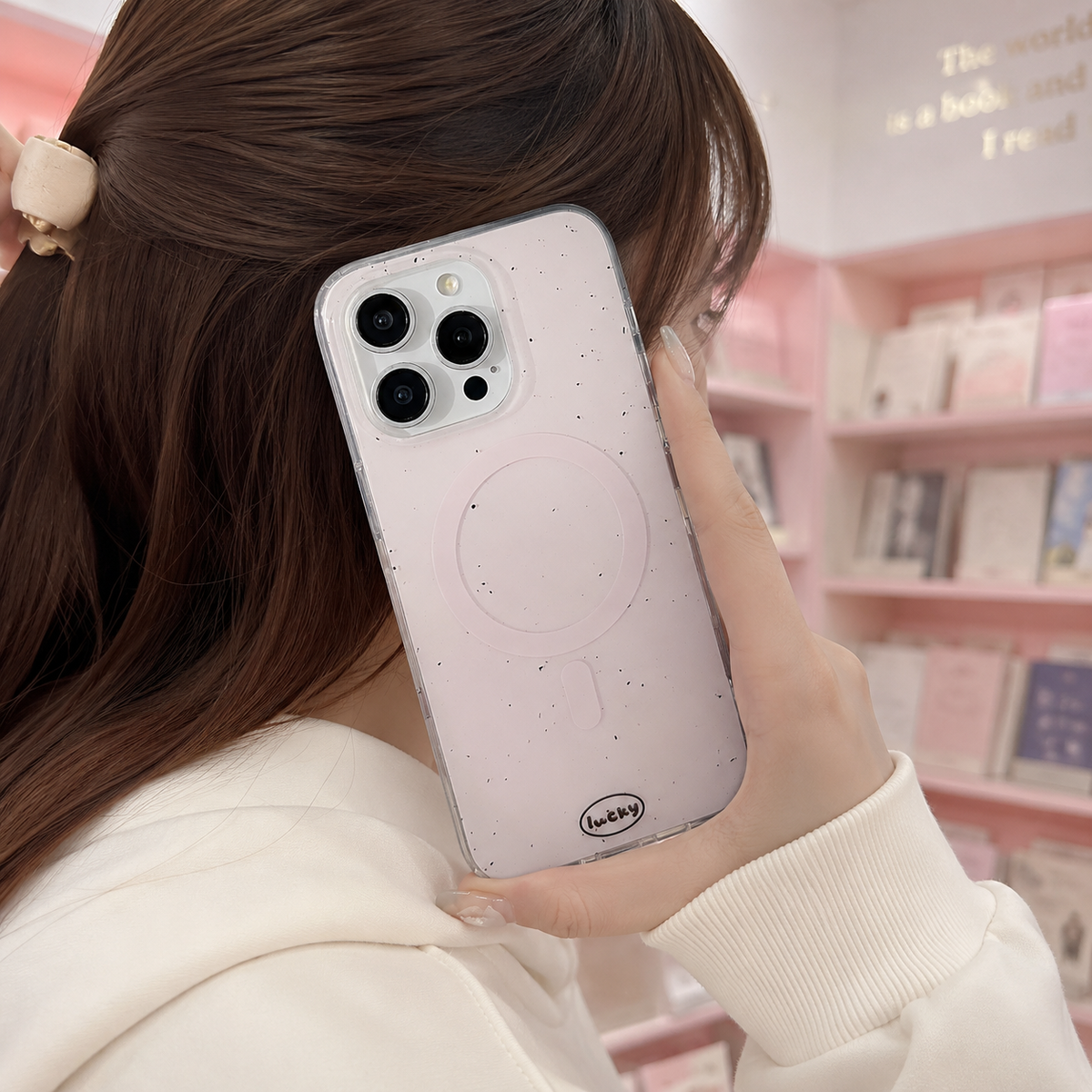 Powder Pink Speckle Magsafe Case