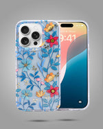 Transparent Floral Design Case For iPhone 15 Pro