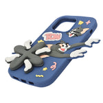 3D Running Tom and Jerry Soft Silicone Phone Case for iPhone 13 Pro Max/ 14 Pro Max/ 15 Pro Max