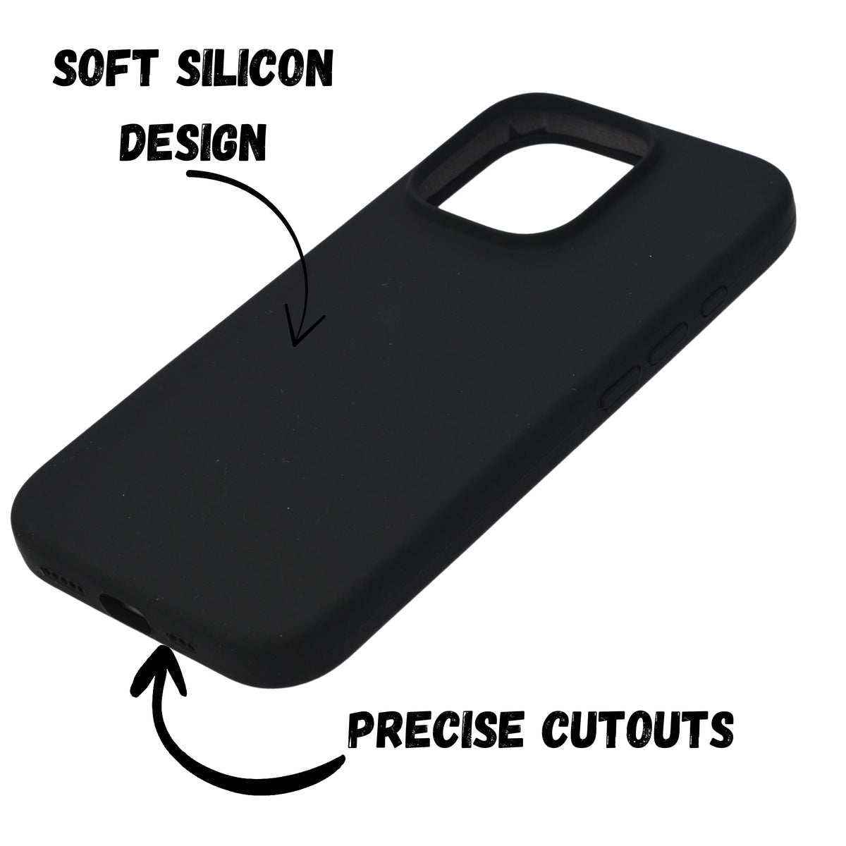 Premium Soft Silicone with Microfiber Lining Phone Case for iPhone 16 Pro