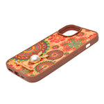 Bohemian Ethnic Print Cork Texture with Pearl Detail Phone Case for iPhone 15