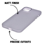Hard Protective Striped Matte Finish Case for iPhone 14 Plus / 15 Plus