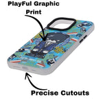 IKARIKUMA Angry Bear Series Cartoon Protective Phone Case For iPhone 15 Pro Max
