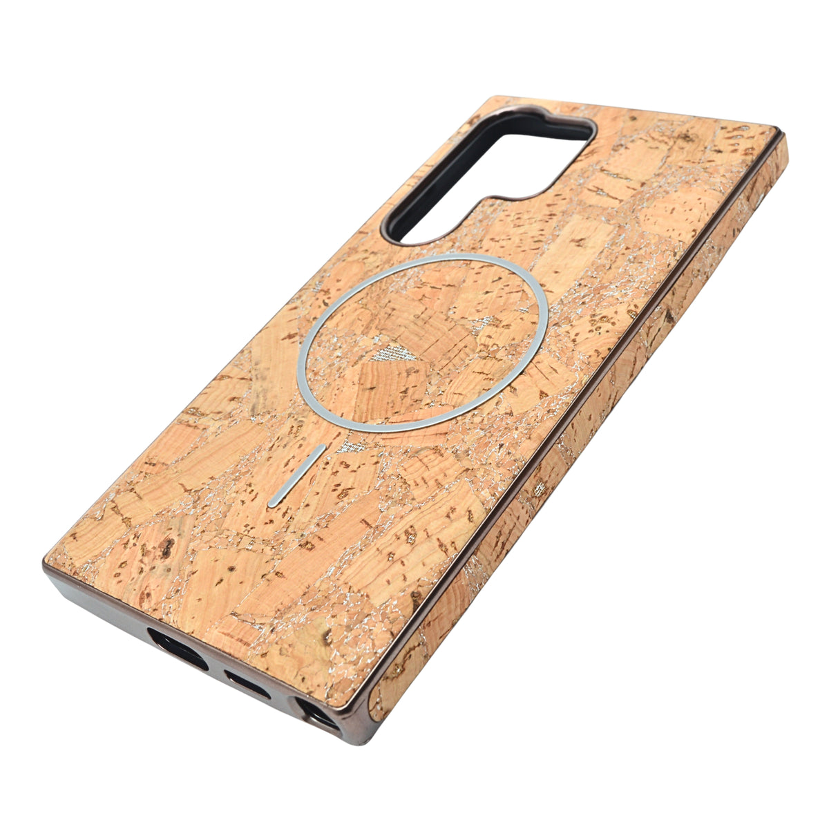 Cork Texture Printed MagSafe Compatible Phone Case for Samsung Galaxy S24 Ultra