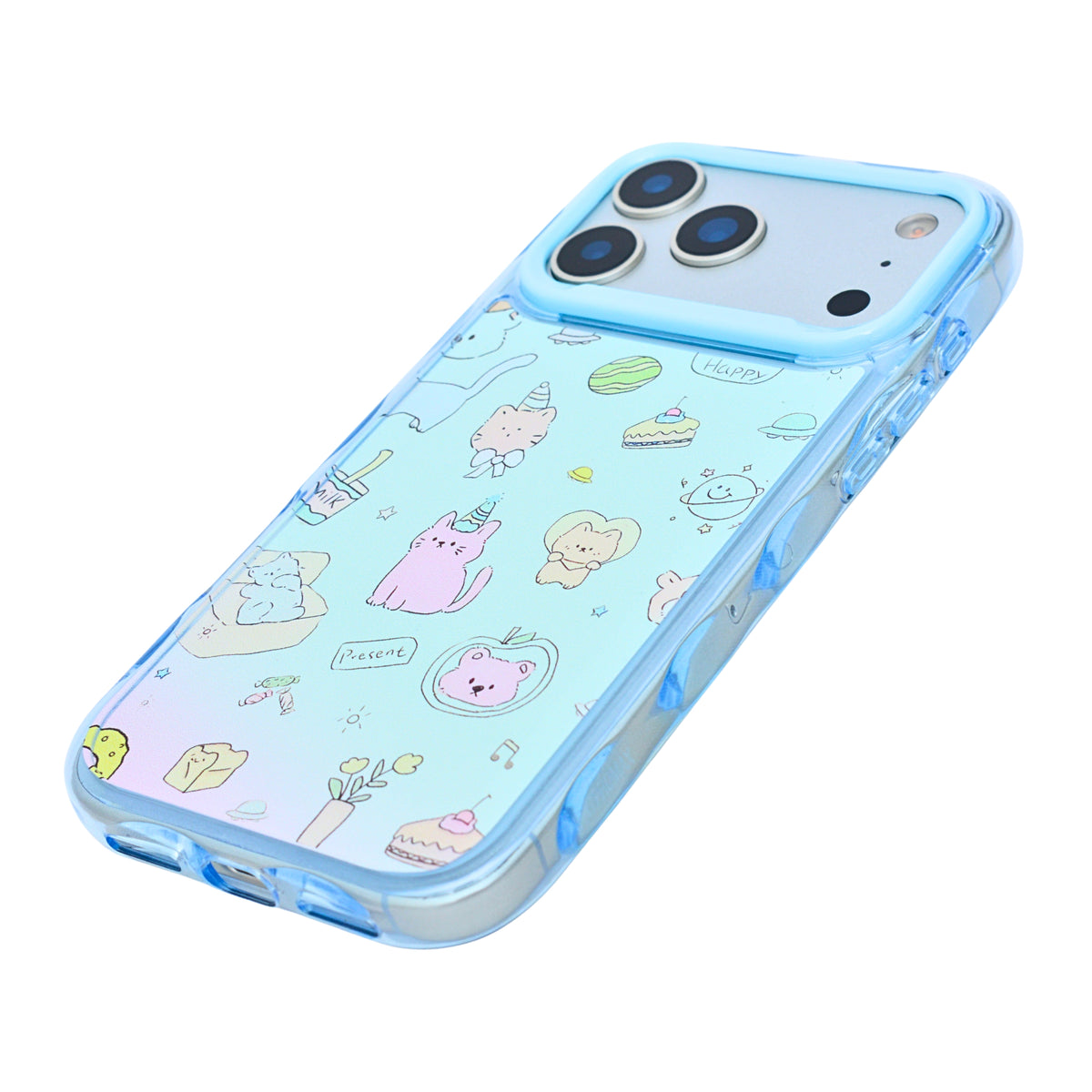 Cute Transparent Wavy Edge Phone Case for iPhone 17 Pro