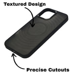 Stylish Durability Acrylic Corrugated Lines Skin Feel Case For iPhone 16 Pro Max
