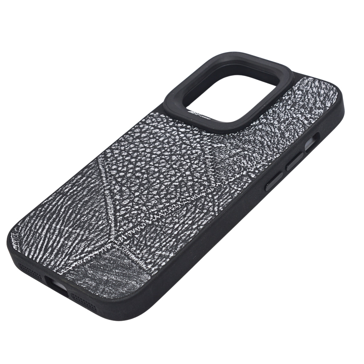 Luxury Textured Leather Finish with Raised Camera Frame Phone Case for iPhone 14 Pro