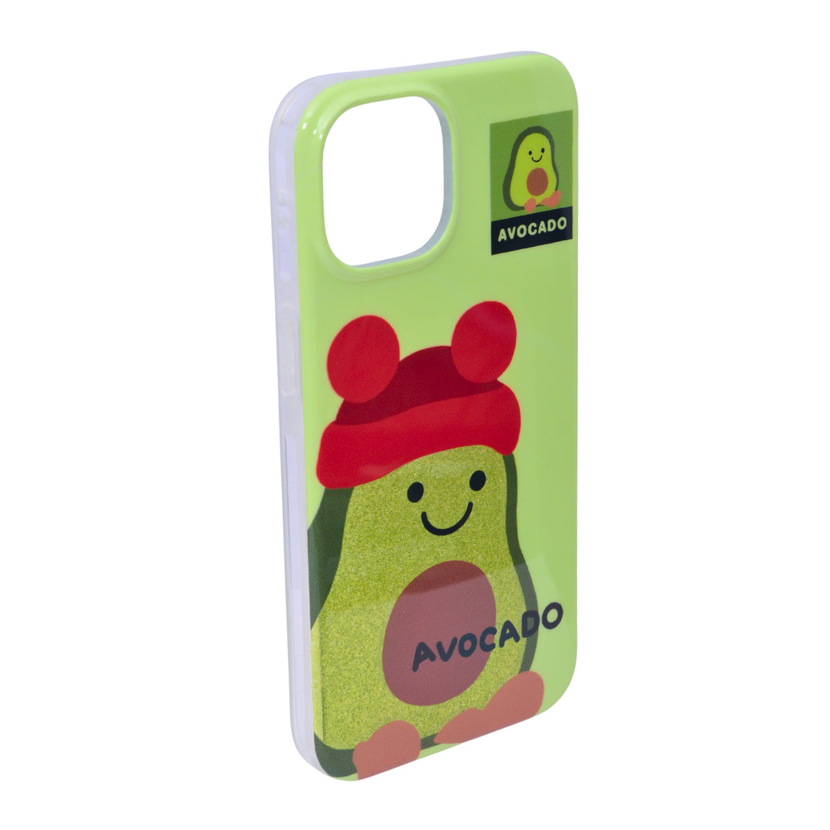 Cute Cartoon Avocado Design Soft Phone Case for iPhone 15