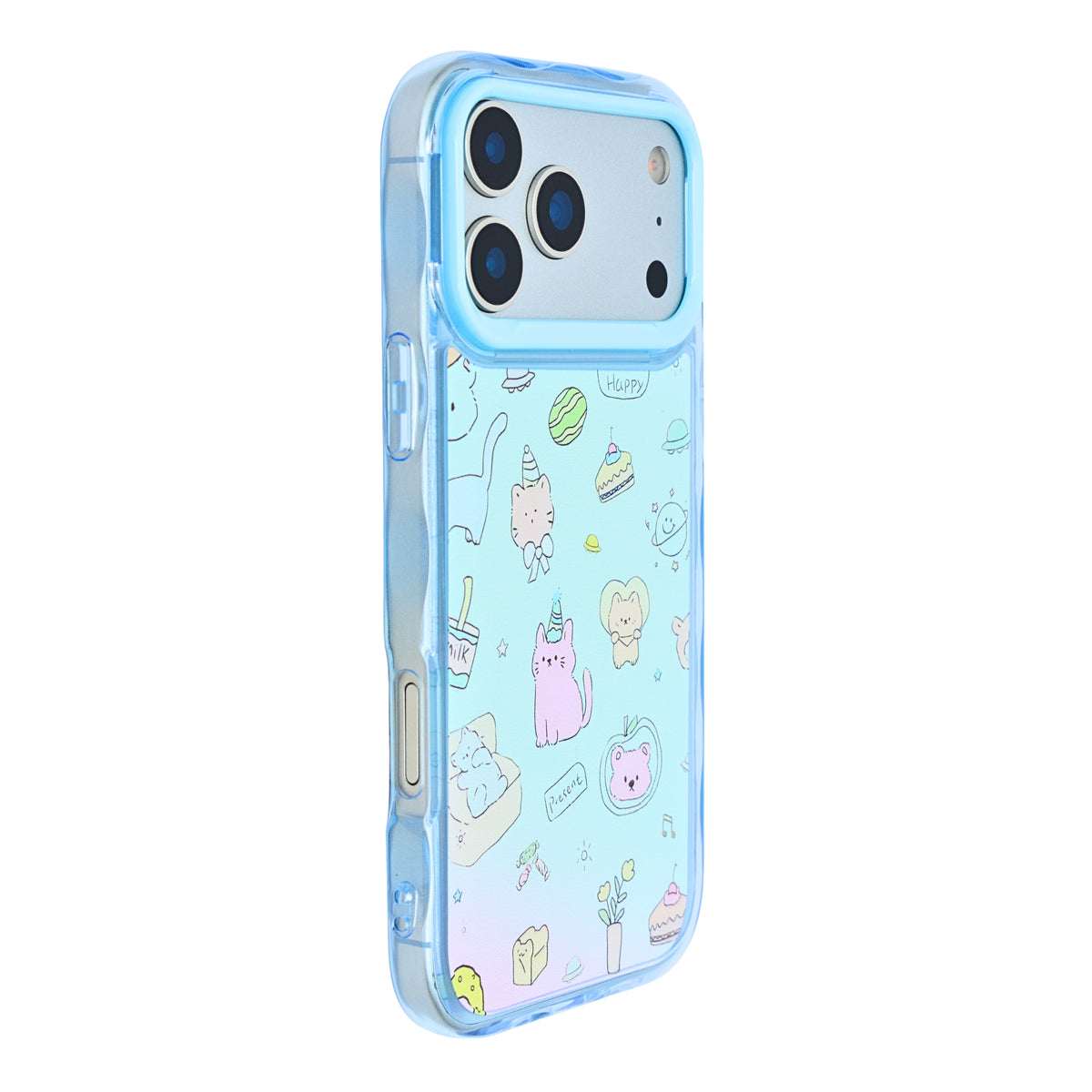 Cute Transparent Wavy Edge Phone Case for iPhone 17 Pro