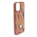Bohemian Ethnic Print Cork Texture with Pearl Detail Phone Case for iPhone 13 Pro Max