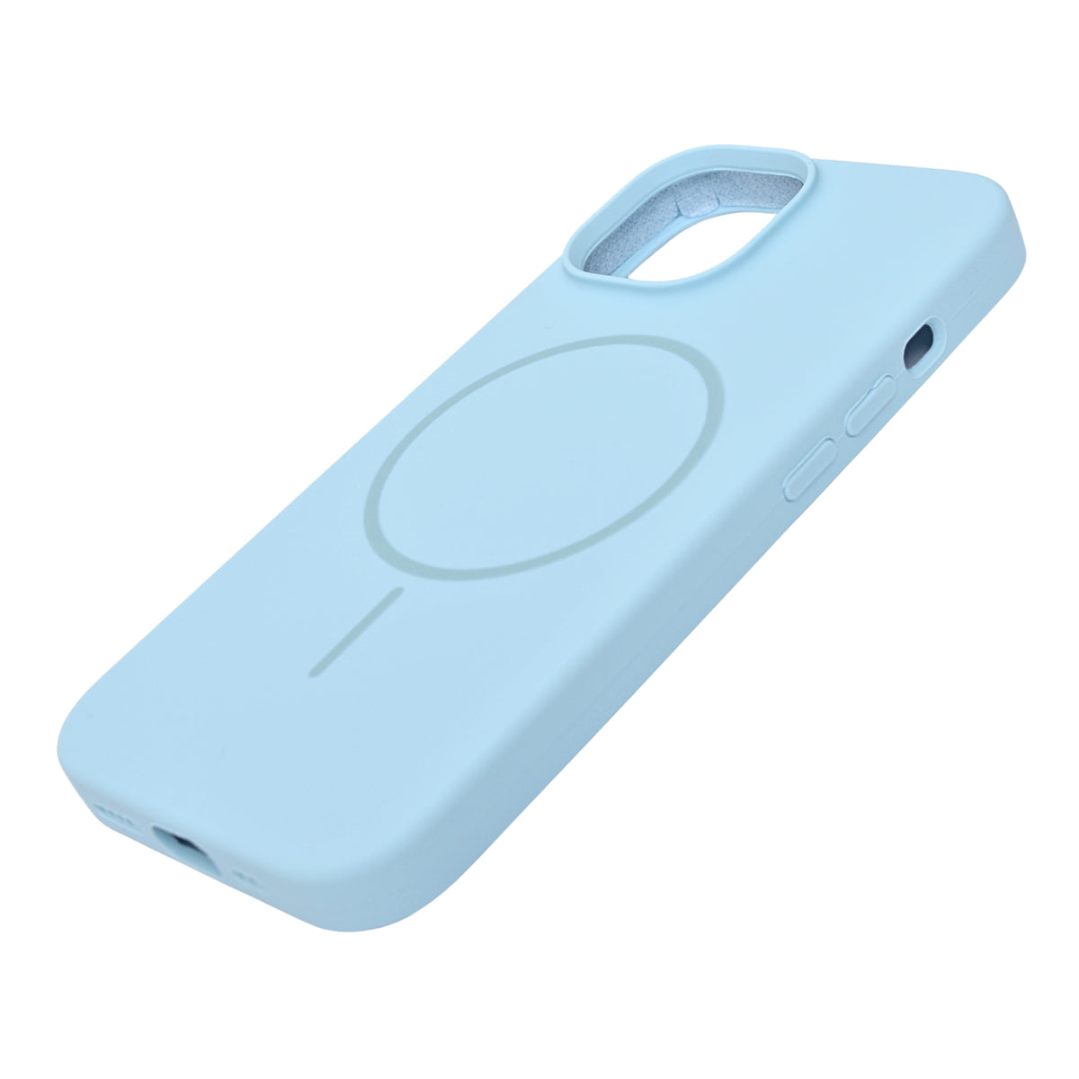 Soft Silicone with MagSafe Ring Phone Case for iPhone 15