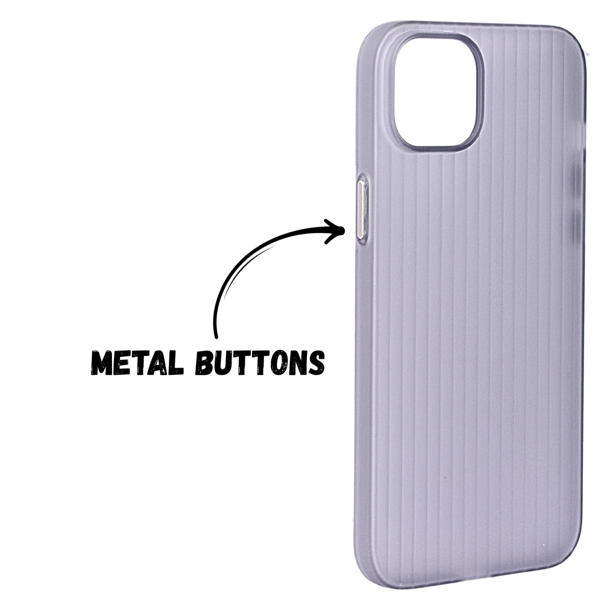 Hard Protective Striped Matte Finish Case for iPhone 14 Plus / 15 Plus