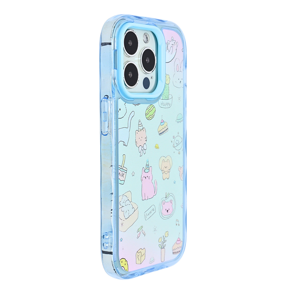 Cute Transparent Wavy Edge Phone Case for iPhone 14 Pro