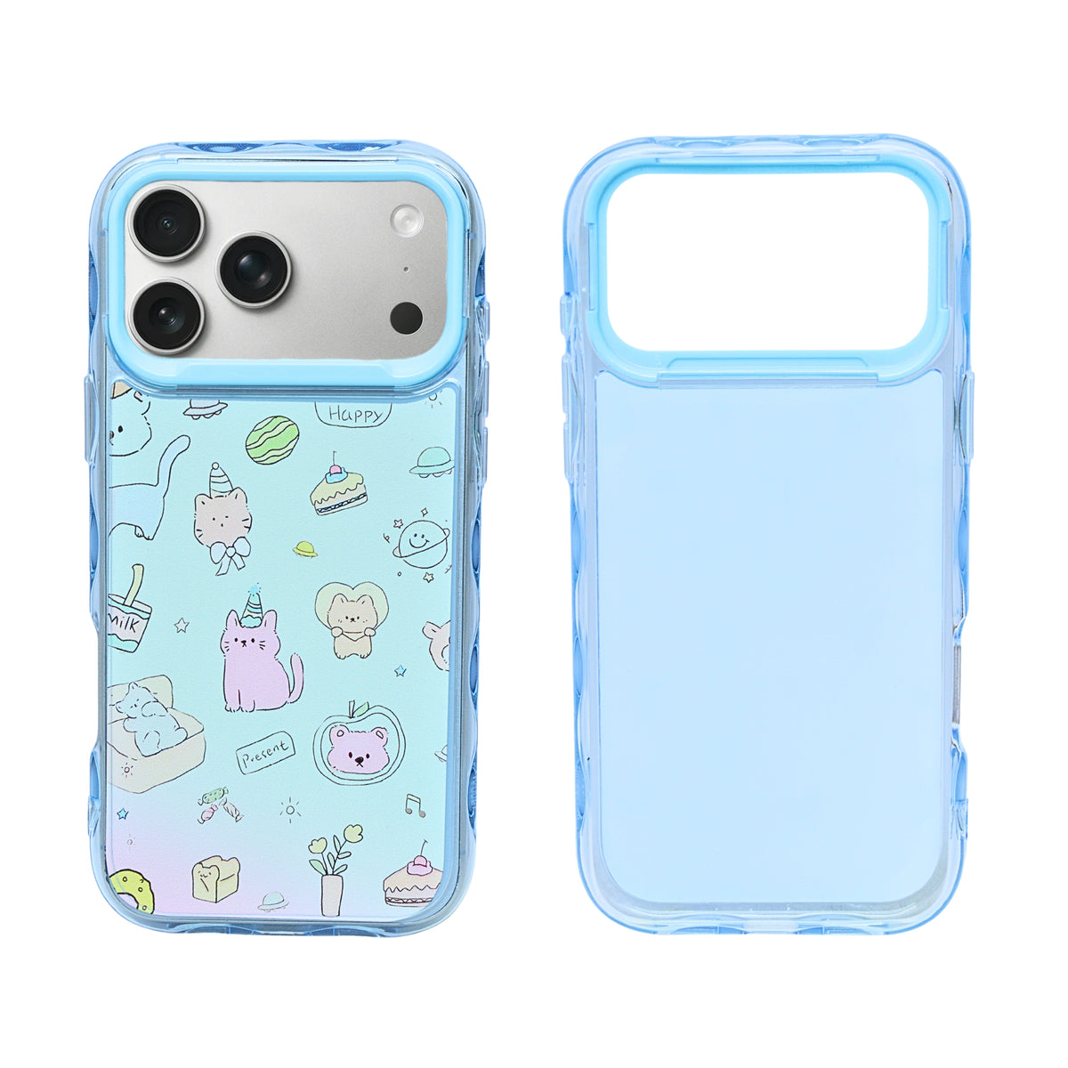 Cute Transparent Wavy Edge Phone Case for iPhone 17 Pro