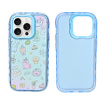 Cute Transparent Wavy Edge Phone Case for iPhone 14 Pro