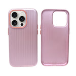 Corrugated Texture with Orange Accented Camera Frame Phone Case for iPhone 14 Pro