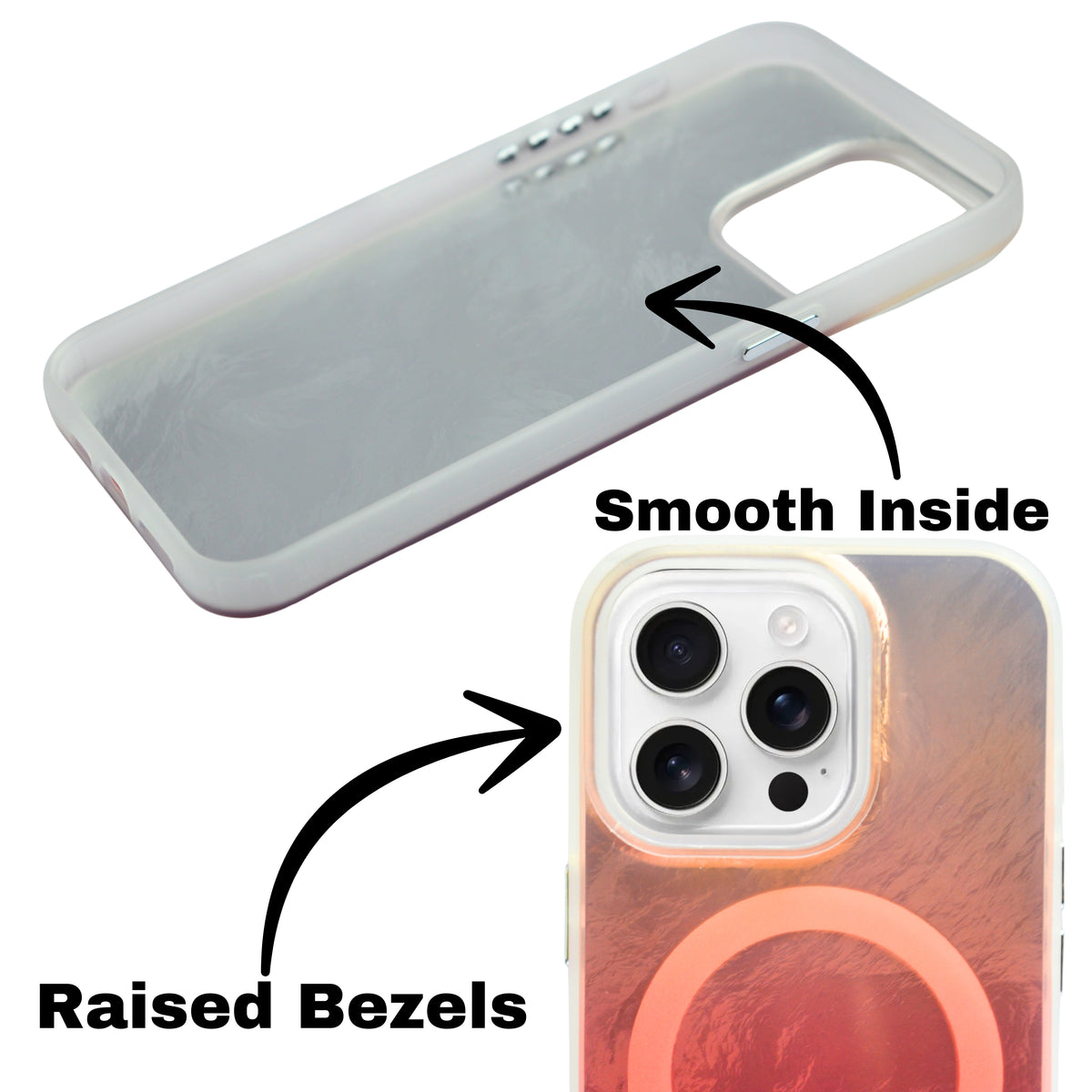 Iridescent MagSafe Compatible Gradient Phone Case For iPhone 15 Pro Max