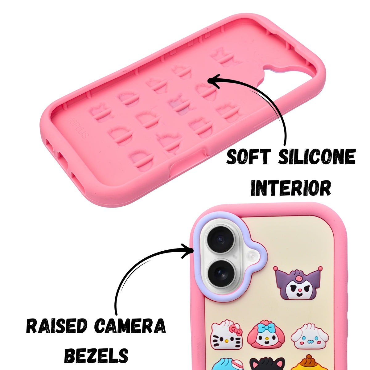 3D Cartoon Hello Steamed Bun Character Design Phone Case For iPhone 16