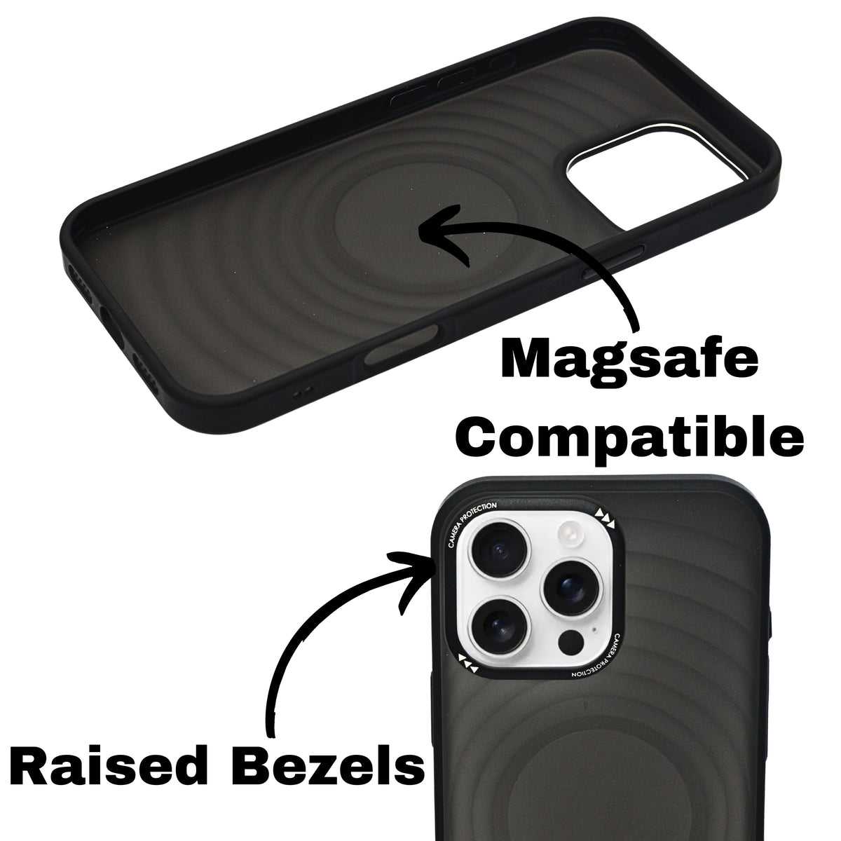 Stylish Durability Acrylic Corrugated Lines Skin Feel Case For iPhone 16 Pro Max