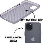 Hard Protective Striped Matte Finish Case for iPhone 14 Plus / 15 Plus