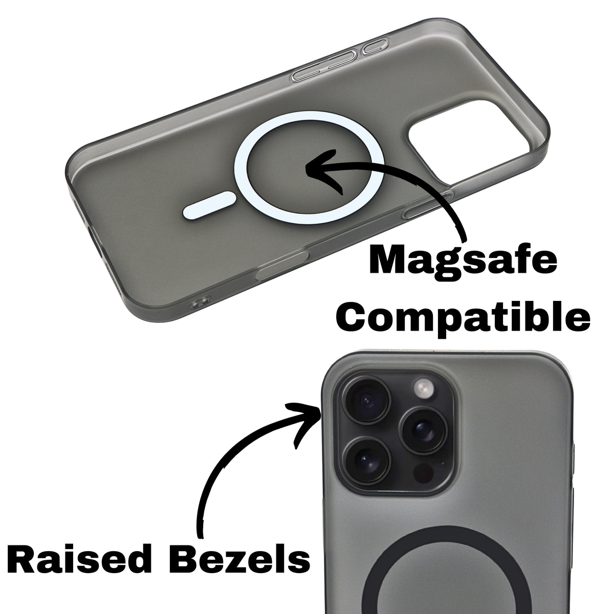 Hard Matte Transparent MagSafe Compatible Phone Case for iPhone 16 Pro Max