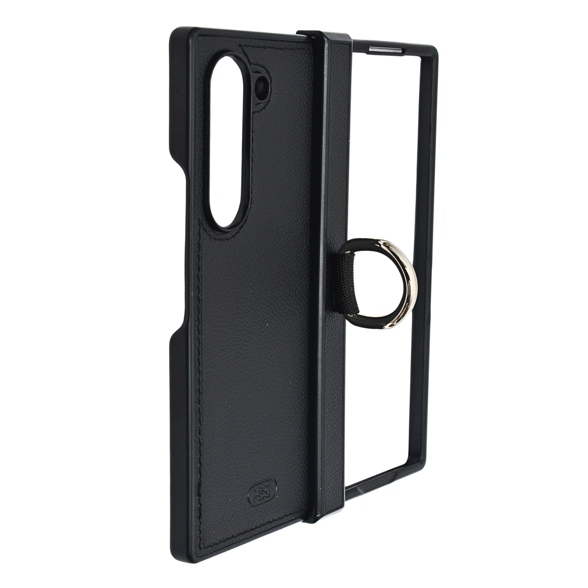 Luxury Leather Texture Case with Metal Ring Holder for Samsung Galaxy Z Fold 6