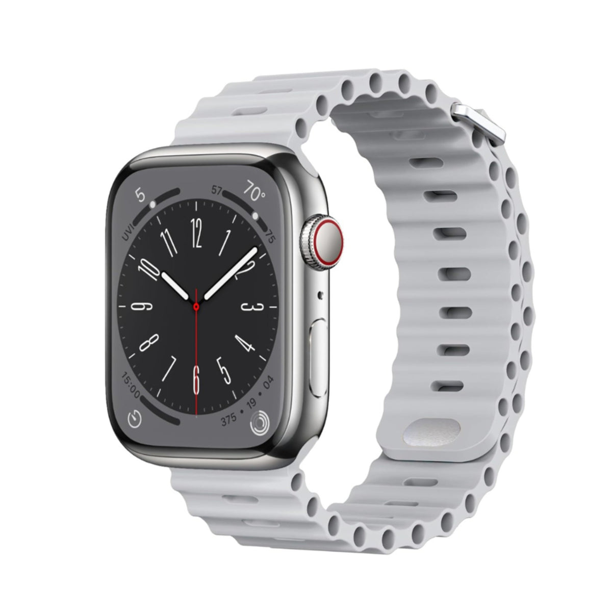 Soft Silicone Sport Wristband Replacement iWatch Strap for 49mm (Ultra 2/Ultra), 45mm, 44mm, 42mm – Compatible with Series 10/9/8/7/6/5/4/3/2/1/SE