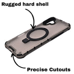 Frosted Corrugated Texture 360° Rotating MagSafe Kickstand Phone Case for iPhone 16 Plus