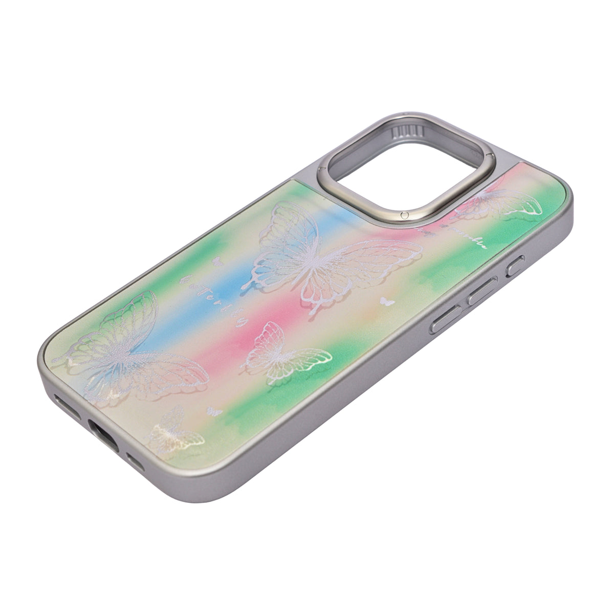 Butterfly Stylish Aesthetic Designer Slim Protective Cover for iPhone 15 Pro