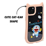 Cute Cartoon Phone Case with Cat Ears For iPhone 14Plus/15 Plus