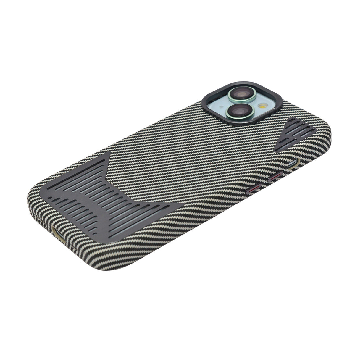 Premium Heat Dissipation with Modern Textured Finish Phone Case for iPhone 15