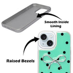Stylish Polka Dot Bow Cover For iPhone 15